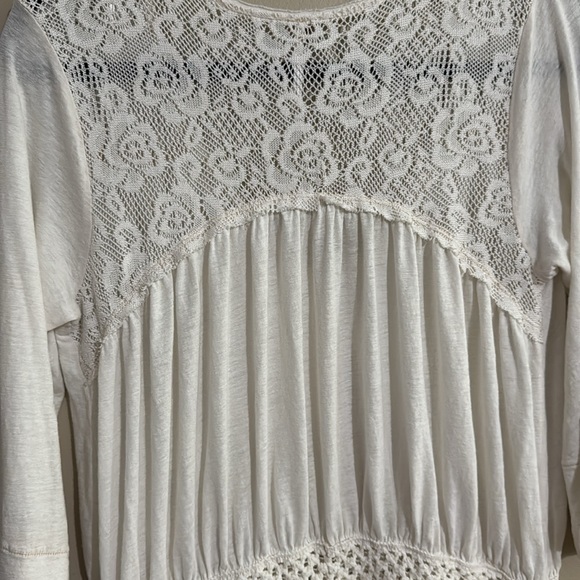 Free People Moonlight Romantic Tunic in Cream/Ivory Women's Size Small - Picture 8 of 9